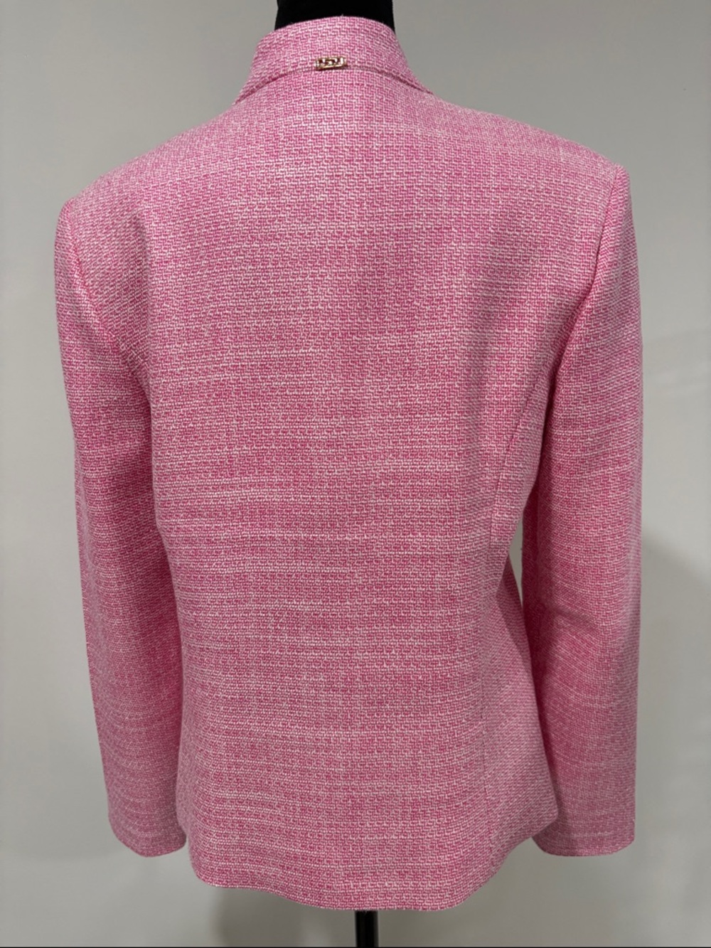 St. John Sport by Marie Gray Pink Tweed Zip-Front Jacket - Picture 7 of 9